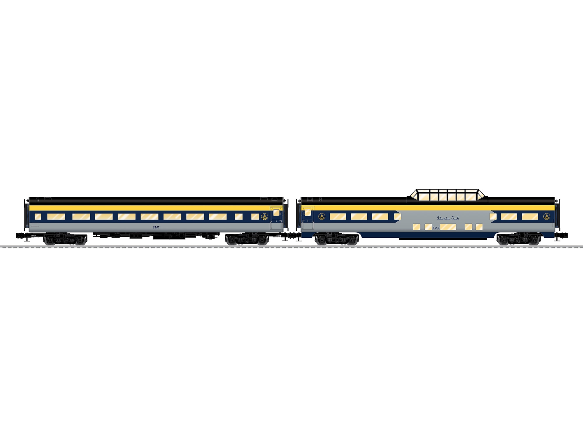Baltimore & Ohio Aluminum 18" Passenger 2 Pack